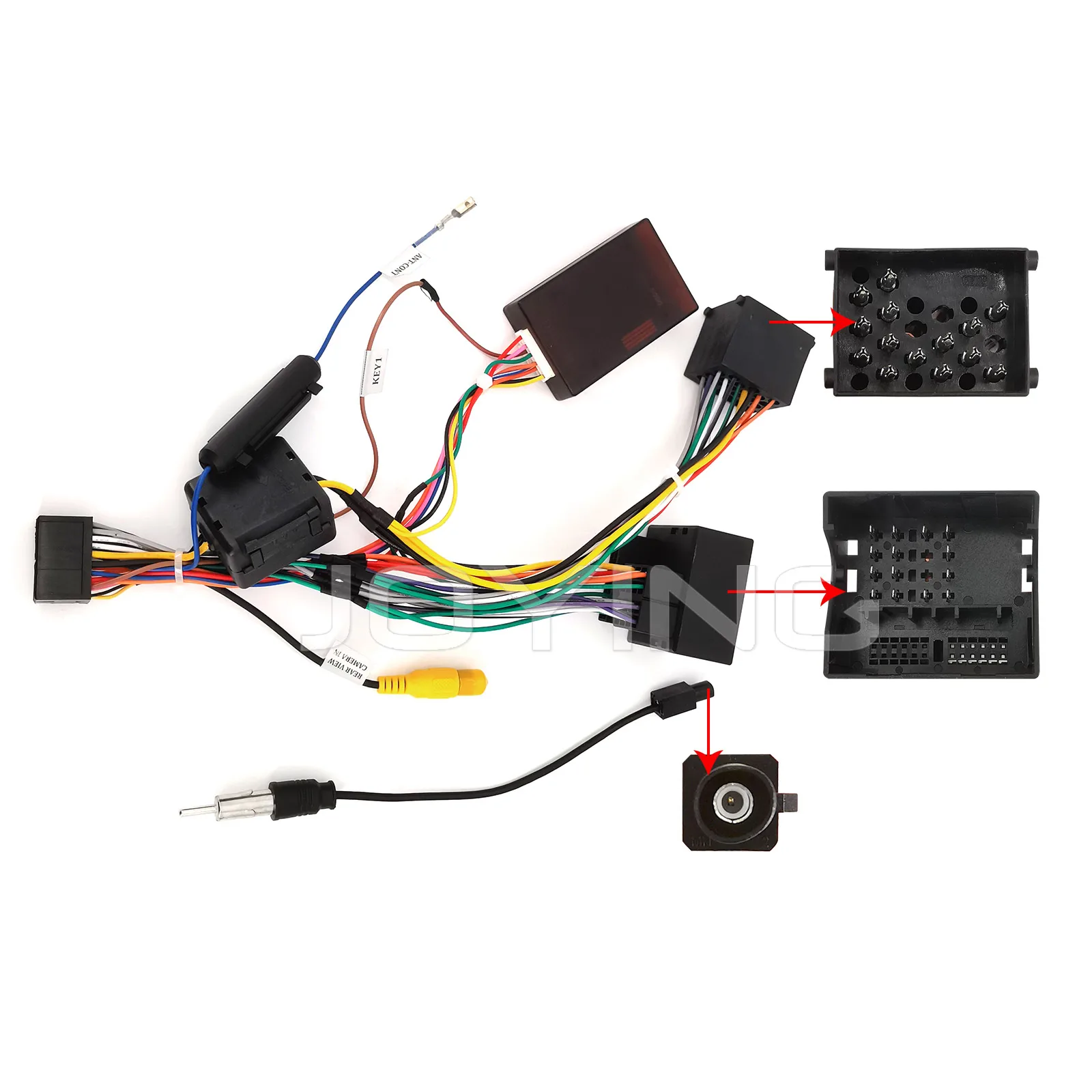 

Joying Special Steering Wheel Harness Adapter Radio Plug With Can-Bus Decoder For BMW E39 E46