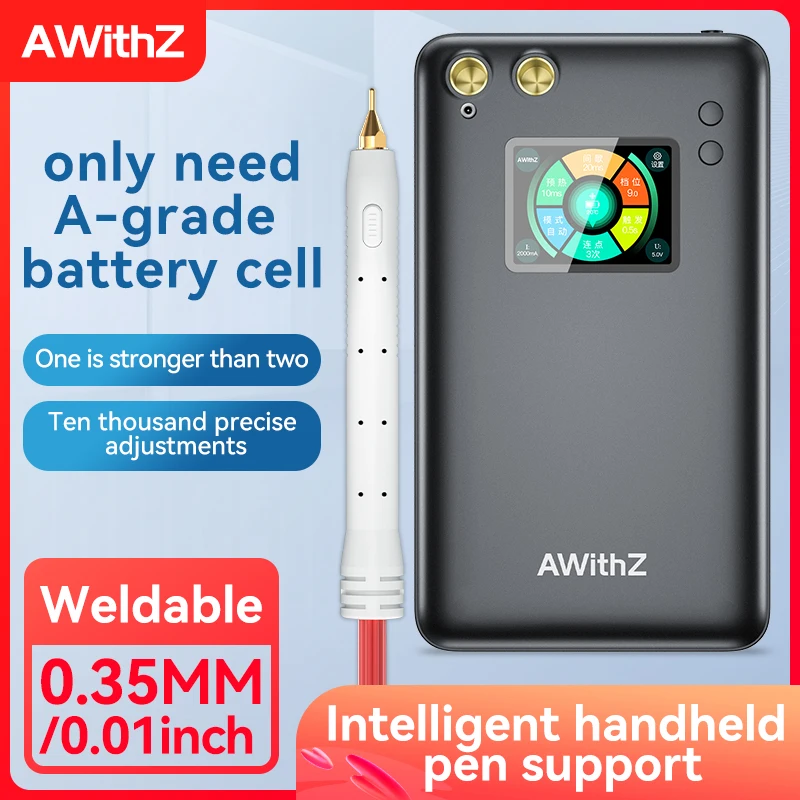 AWITHZ Spot Welding Machine Handheld Small Portable, Household Use Stainless Steel 18650 Mobile Phone Lithium Battery Nickel Sheet Color Screen Welding Machine