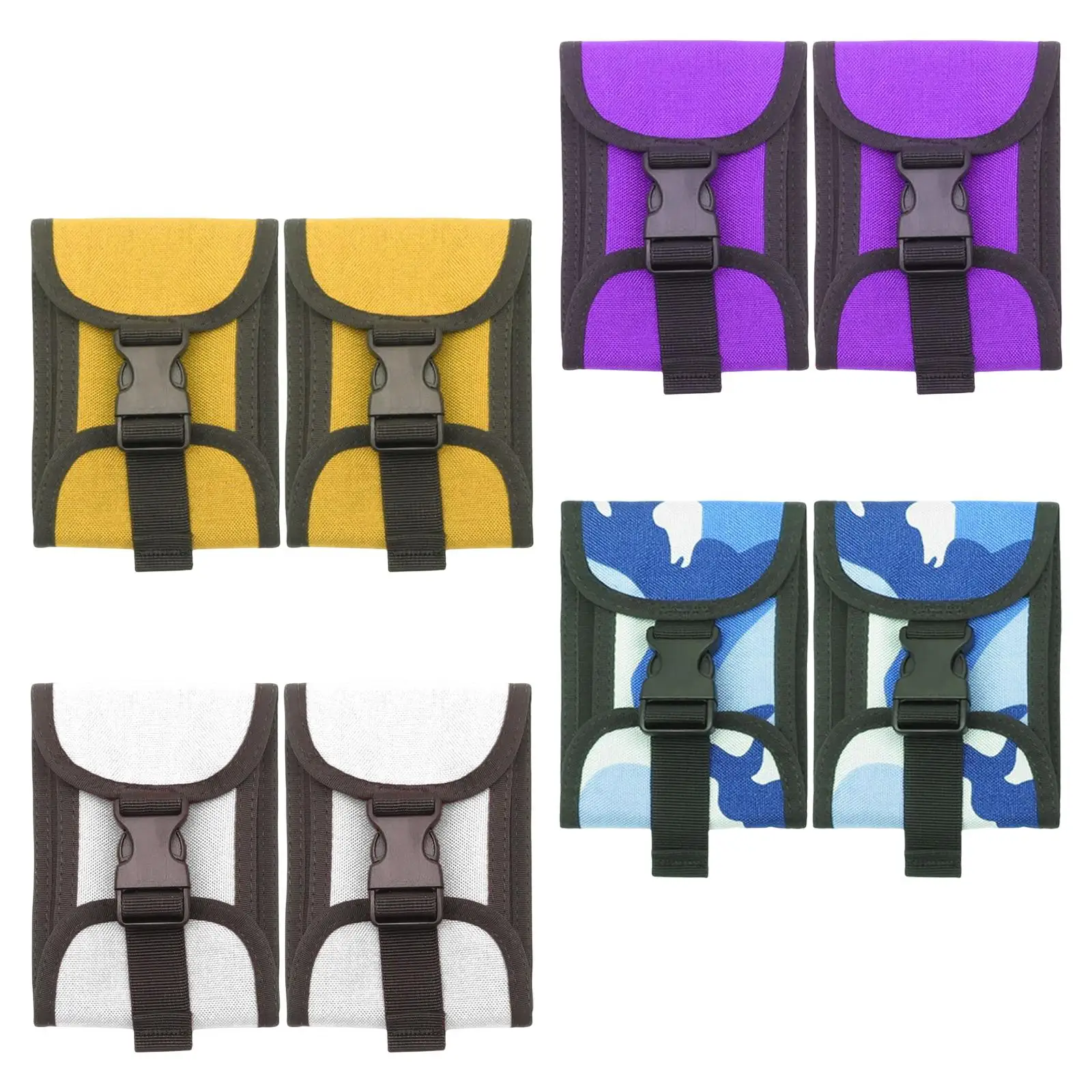 

2 Pieces Scuba Diving Weight Belt Pocket Lightweight 5lb High Strength with Buckle Made of 1680D PU Coated Cloth Accessory 2kg