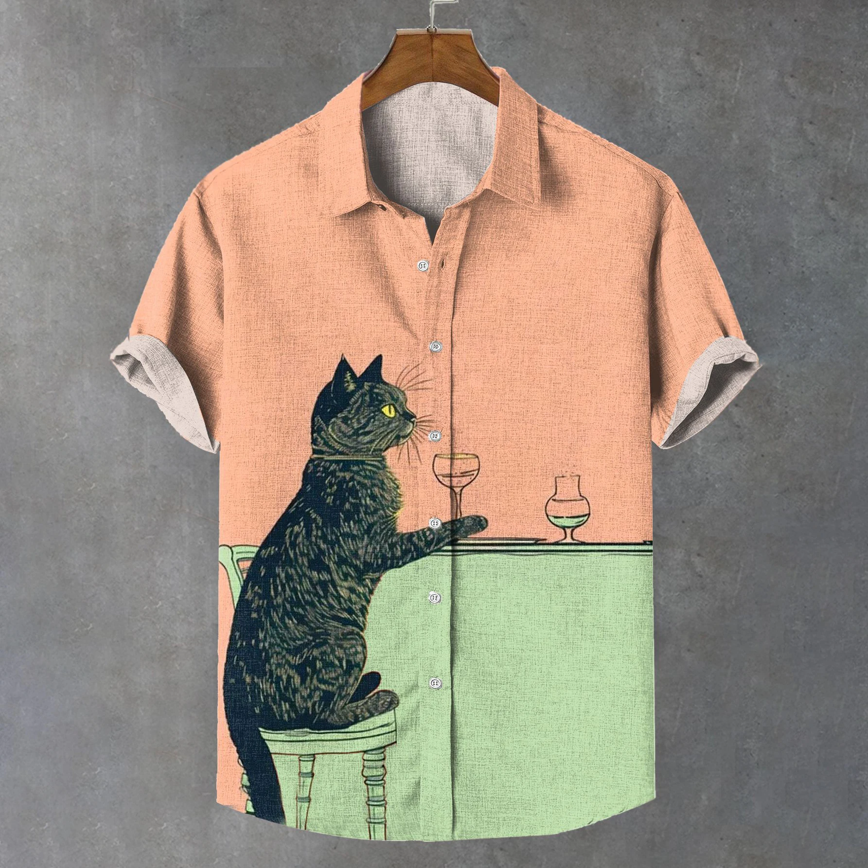 【SCENERITY】cat print short sleeve t-shirt OSIGRANDI - Short-Sleeve Cat Print T-Shirt | YesStyle