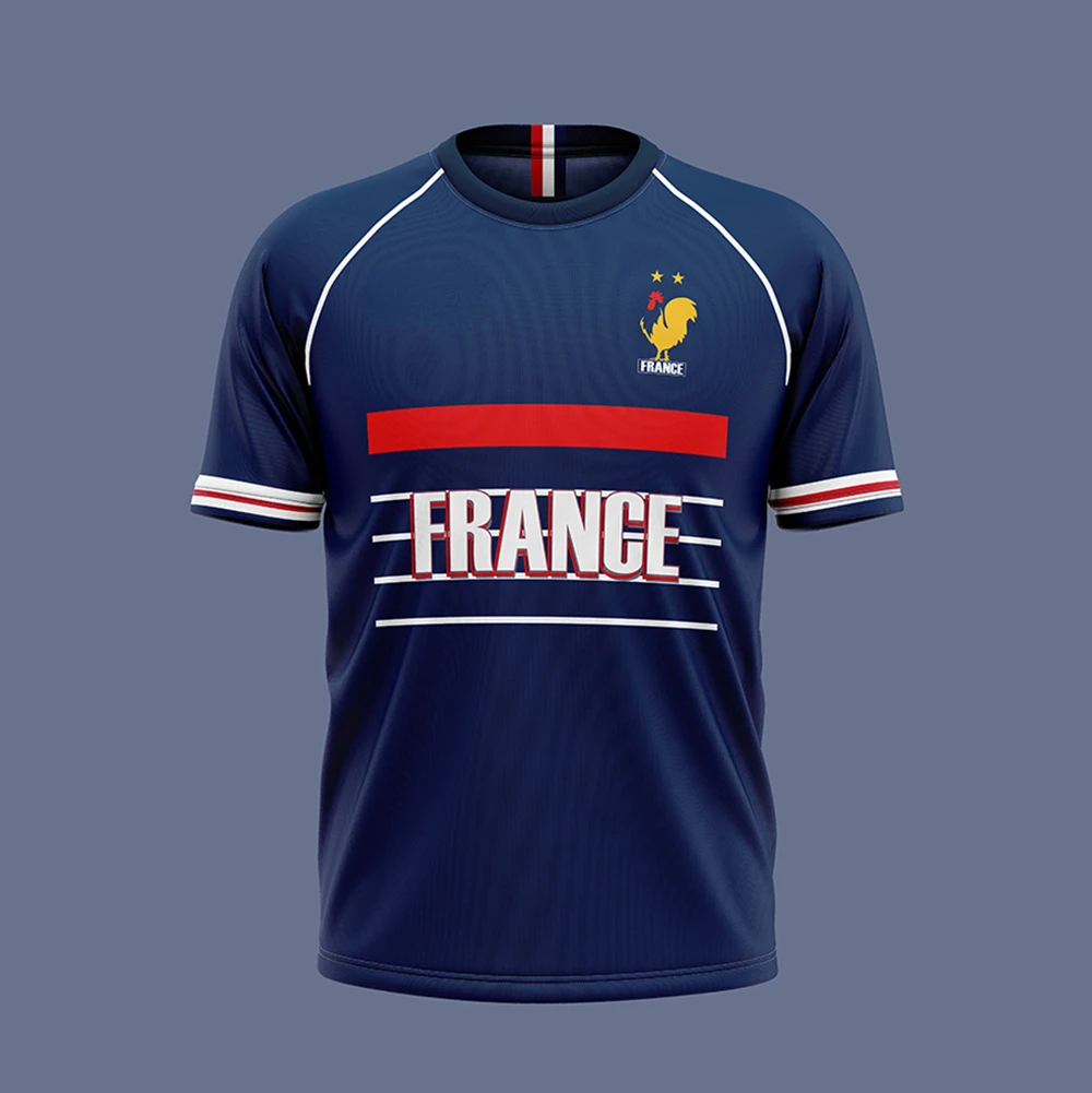 Camiseta de equipo de fútbol de francia para hombre, camisetas de gran tamaño, camiseta informal para hombre, camiseta moda, de marca de fútbol, ropa de calle| | - AliExpress