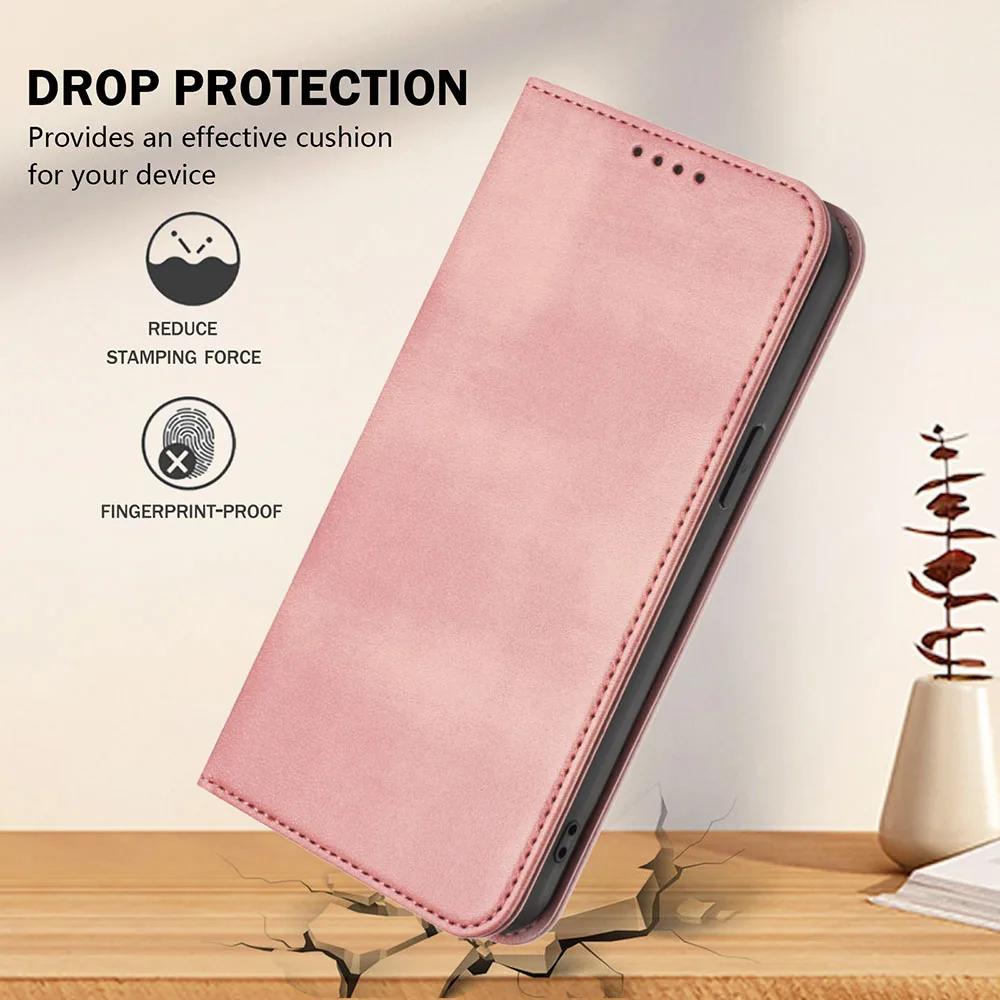 Magnetic Leather Flip Wallet Case – Premium Back Cover