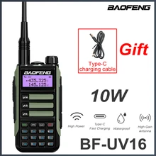 

Baofeng Walkie Talkie UV-16 Two Way Ham Hunting Radio 10 KM High Power Professional Walkie-Talkies VHF UHF UV-5R Upgrade UV-16R