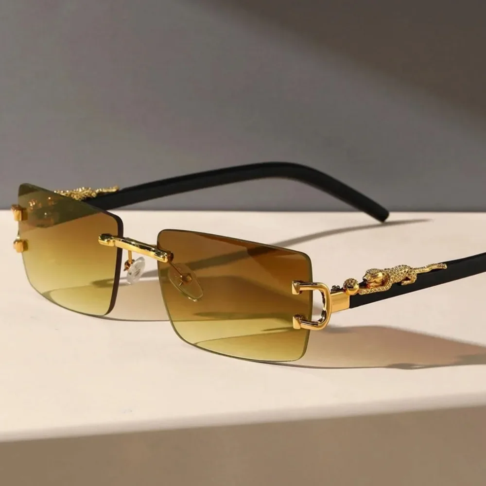 Fashion Rimless Sunglasses Men Women Populare Frameless Sun Glasses Male Female Classic Small Square Summer Traveling Shades