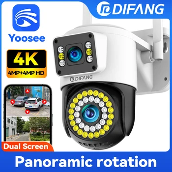 Yoosee 4K 8MP WiFi Camera Outdoor Dual Lens Dual Screen CCTV Security Protection Ai Tracking Onvif NVR Street Cam Surveillance 1
