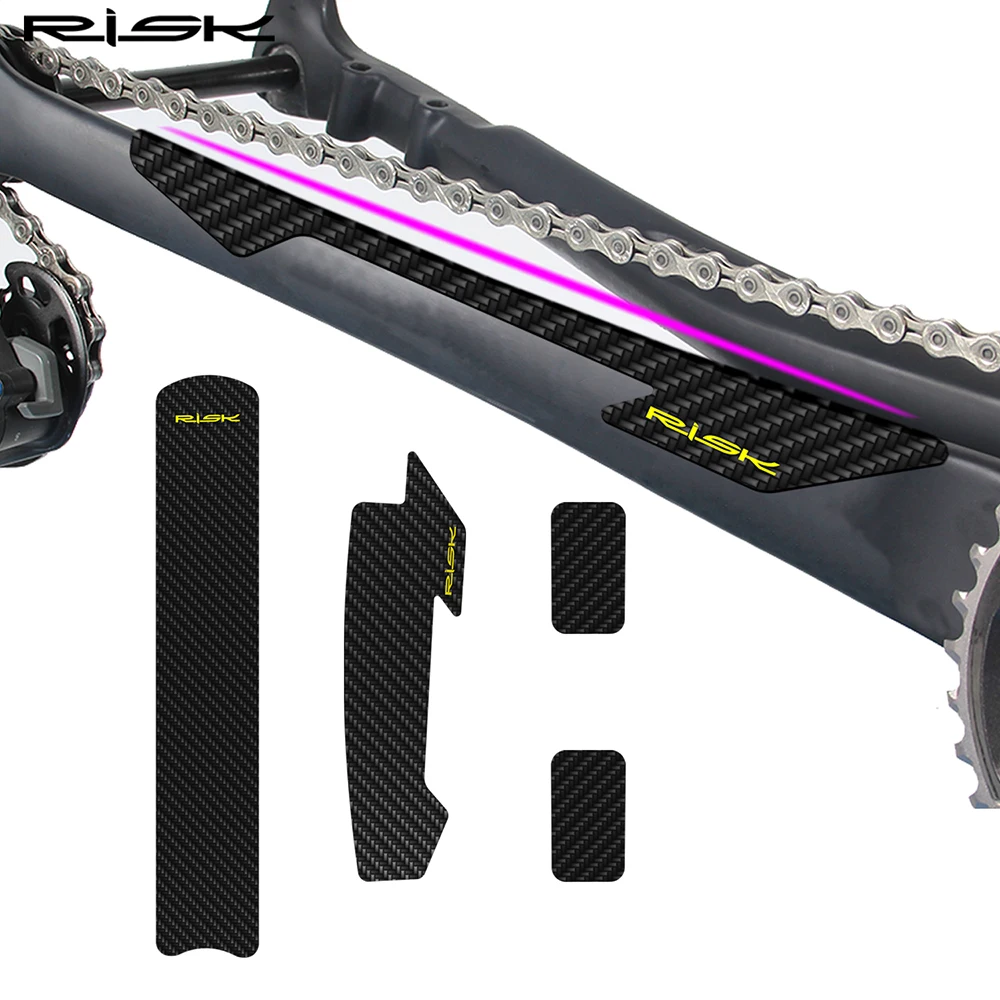 Autocollant Protection Cadre Vélo Route/VTT - Anti-rayures - PVC Noir 35x7cm