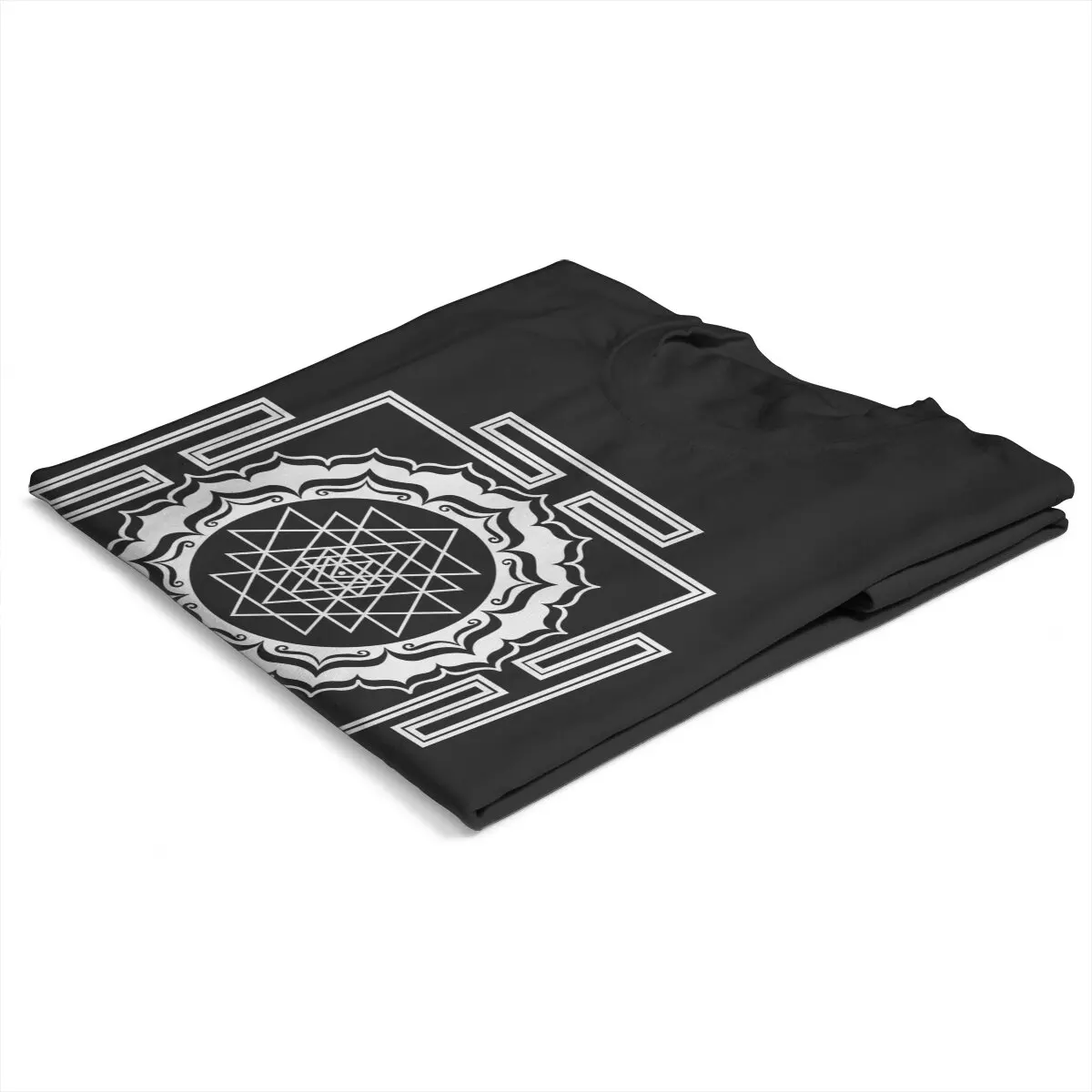 Heiliger Geometrie Metatrons Würfel Shri Yantra-kosmischer Leiter des Energie-T-Shirts für Männer Baumwolle bedruckte Kleidung in Übergröße – Detail 6