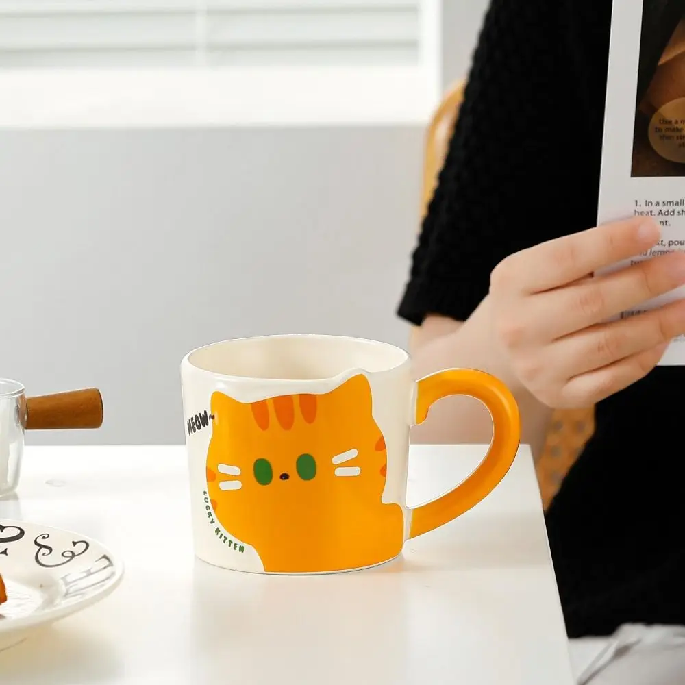 Cat Pattern Cat Coffee Cup Cute Design Japanese Cartoon Coffee Mug Ceramic Material Creative Style Ceramic Mug Gift Giving