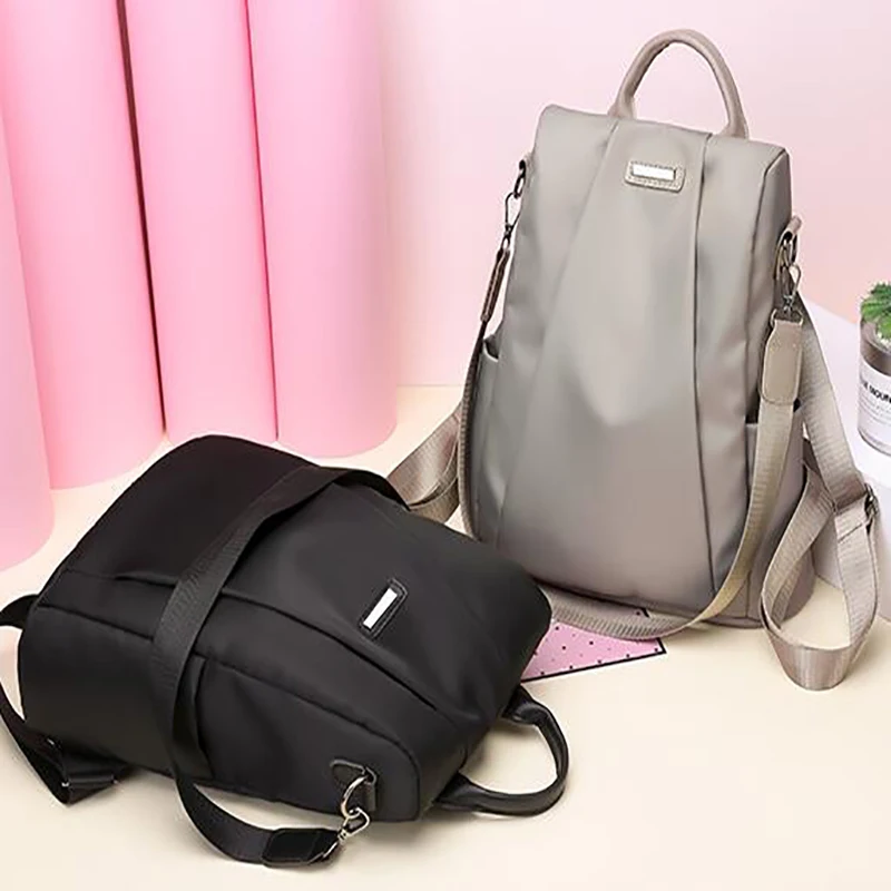 Women Travel Backpack Handbag Travel Bag Anti-Theft Oxford Cloth Backpack Black Larger Capacity Casual Backpack Women