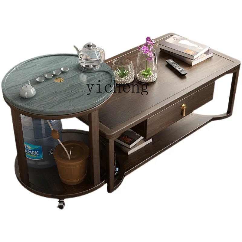 

Zc Tea Table Living Room Home Simple Modern Multi-Functional Size Combination Kung Fu Coffee Table Tea Table One