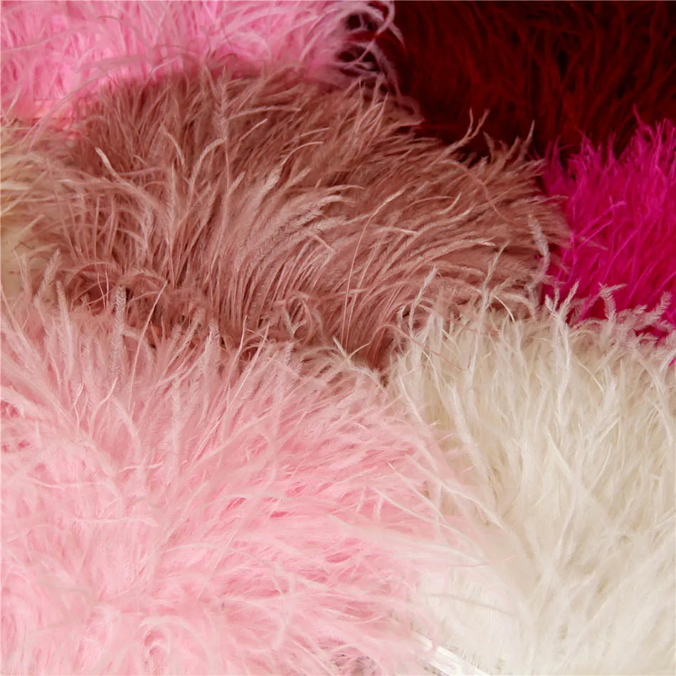 Description Picture 3 of item1/3M Plume Ostrich Feather Trim Wedding Decor Wholesale Natural Feathers Ribbon Crafts DIY Sewing Dress Party Accessories 8-10cm