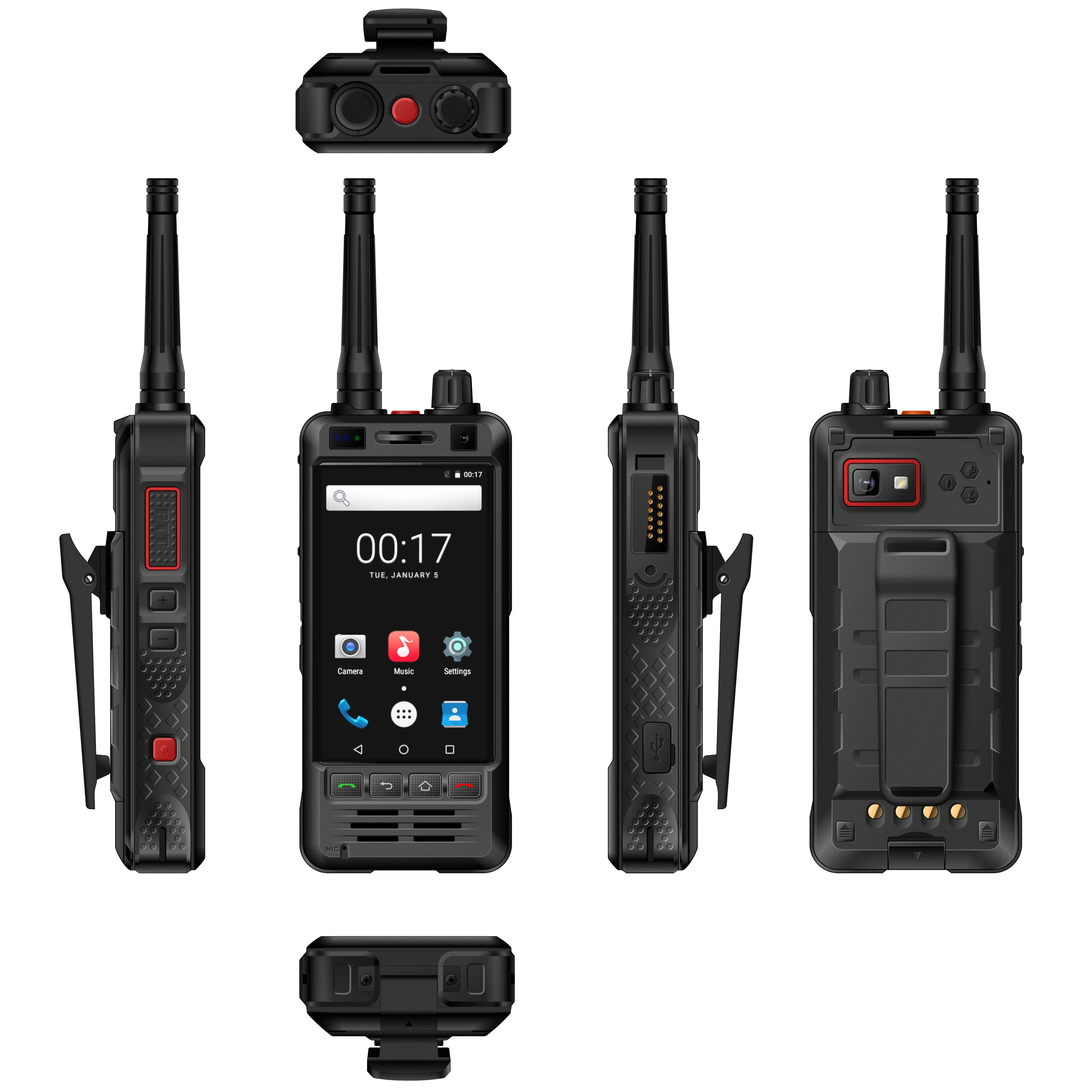 3G Wifi Radio W5 Android 6.0 Phone PTT Radio IP67 UHF Walkie Talkie 5MP Camera REALPTT ZELLO internet radio POC transceiver