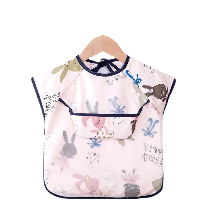 Baby Feeding Apron Pure Cotton Thin Sleeveless Child Eating Cover up Boys Girls Spring Autumn Lightweight Feed Smock
