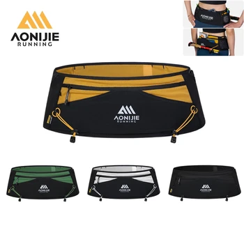 AONIJIE W8141 Outdoor Running Belt Bag for Jogging Woman Man Waist Pack Bag with 500ml Water Bottle Soft Flask