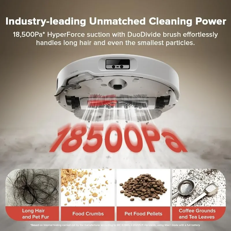 roborock Qrevo Curv Robot Vacuum and Mop, 18,500Pa Suction, Zero-Tangling, DuoDivide Main Brush, FlexiArm Arc Side Brush