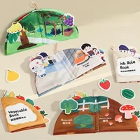 Children's Tear Book Baby Cloth Book Toy Picture Matching Can Tear Paste Repeatedly Tear Paste Cloth Art 1