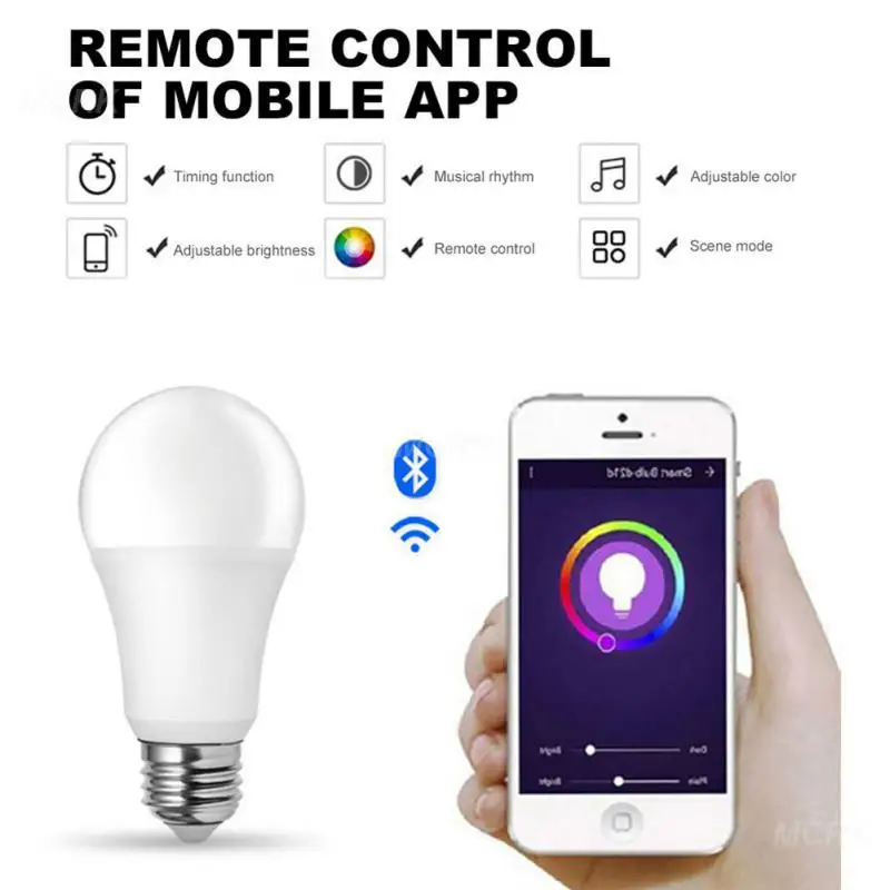 Matter WiFi Smart LED Light Bulb E27 9W TUYA/Smart Life RGBCW Dimmable Smart Lamp Support Alexa Home Homekit Control