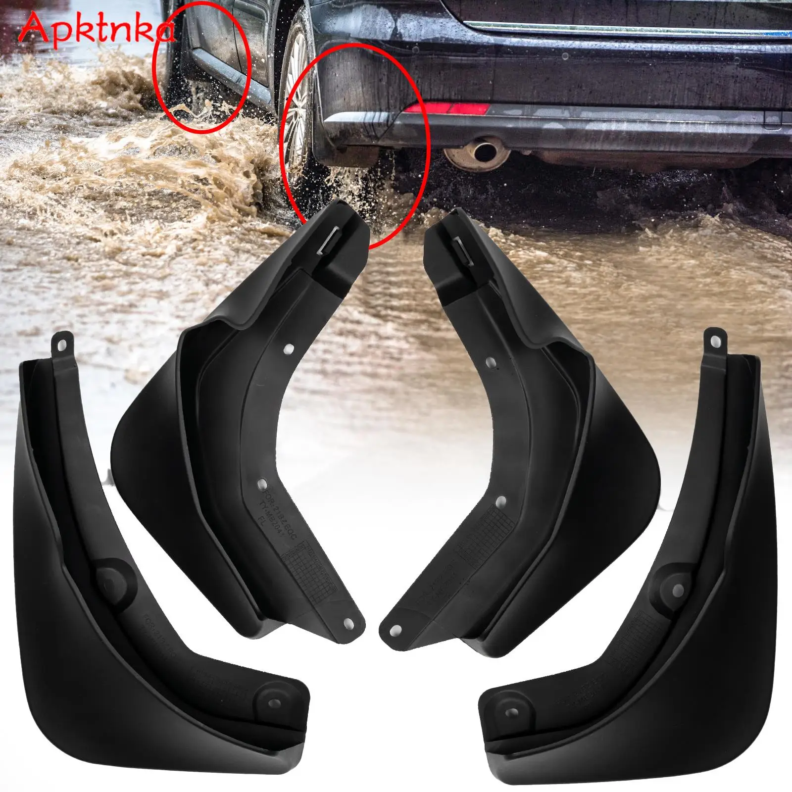 4pcs Set Mud Flaps Splash Guards Mudguards Car Fender Protection Body Kit For Mercedes Benz Eqc