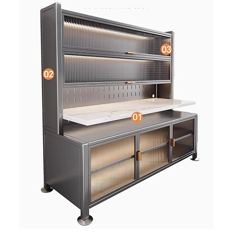 Furniture Room Sideboards Metal Shelf Sideboard Vitrina Farmhouse Kitchen Table Nordic et Dining Foot Vitrina Island Sets LT