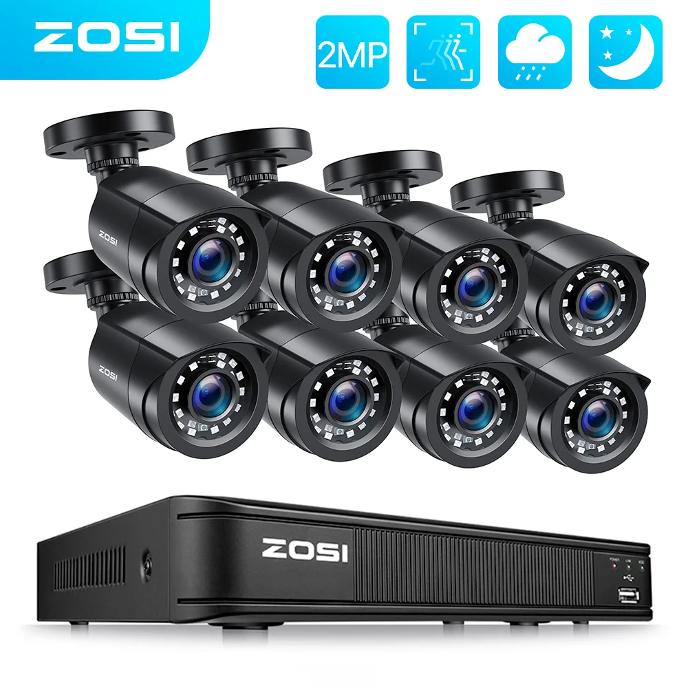 H 265 Zosi 8ch Security Camera System Manual Night Vision 1080p Hd