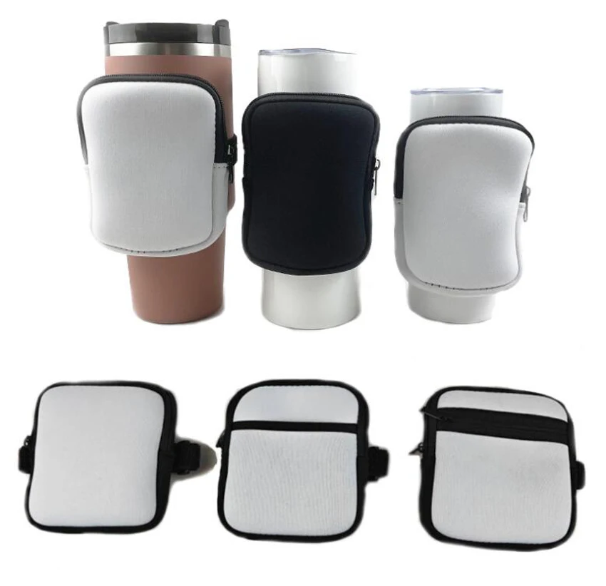 

DHL100pcs Neoprene Coin Purses Sublimation Water Bottle Pouch Storage Sleeve for 40oz Tumbler Carrier Bag Holder