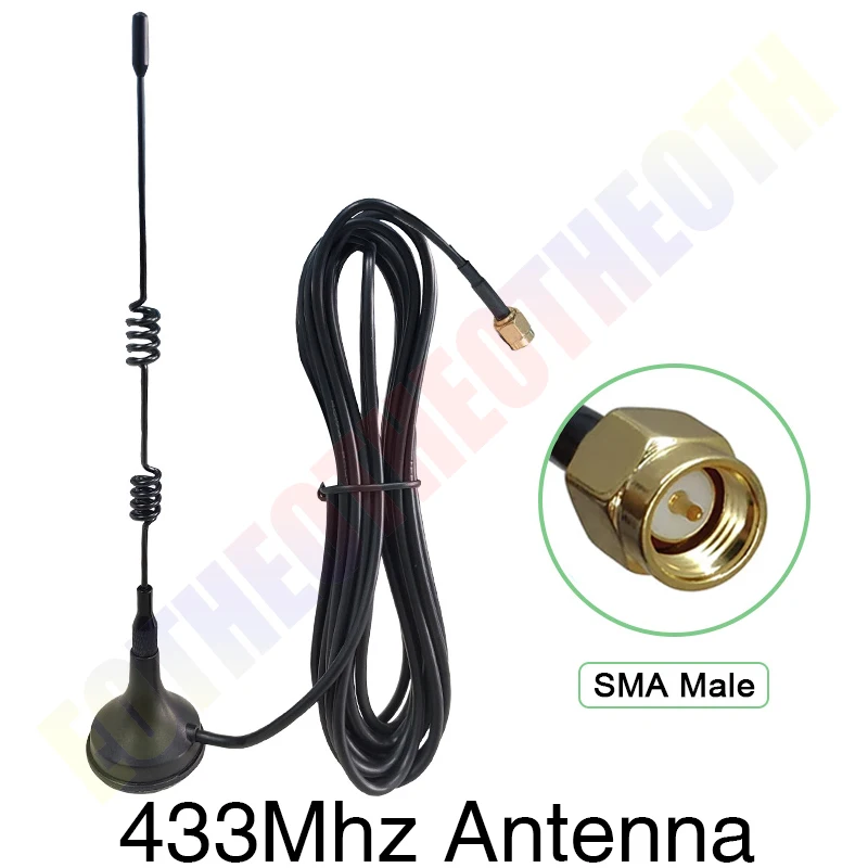Hf Antenna Qrp Antenna Wifi Antenna Ham Radio Antenna Soft Antenna Lora Antenna Outdoor Antenna Shortwave Antenna Lte Antenna Telescopic Antenna Two Way Radio Antenna Radio Antenna 4g Antenna Antenna Pigtail Cable 1 2PCS 433mhz Antenna SMA Male female 12dbi HIGH-Gain IOT antena magnetic base Sucker 3 meters extension cable