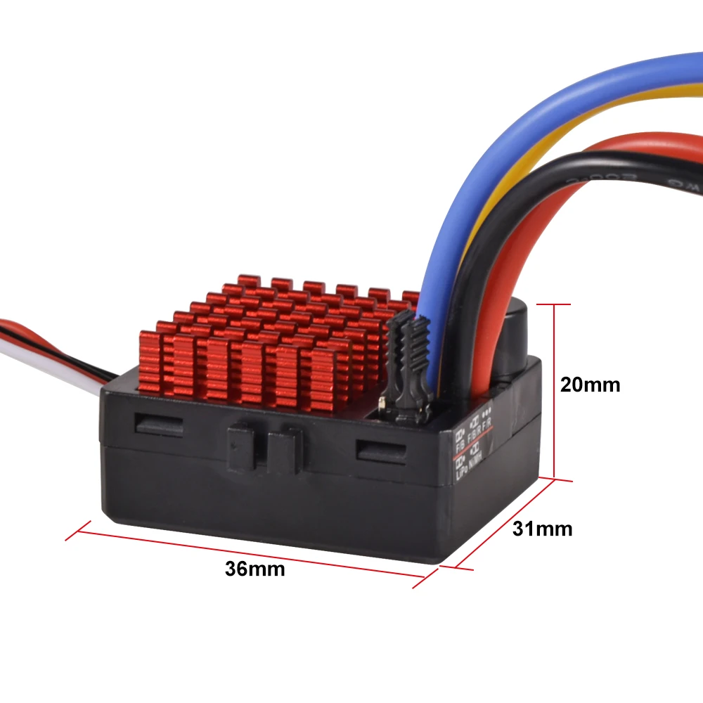 Motore Brushless RC ESC Impermeabile di Ricambio 60A ESC per 1/10 RC Motore Brushless RC ESC Impermeabile di Ricambio 60A ESC per 1/10 RC