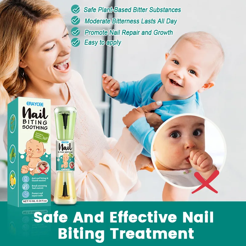 ERAYCEE Anti Nail Biting Polish Protection Children Quit Eating Hand Addiction Chewing Finger Non-Toxic Fingernail Bitter Water