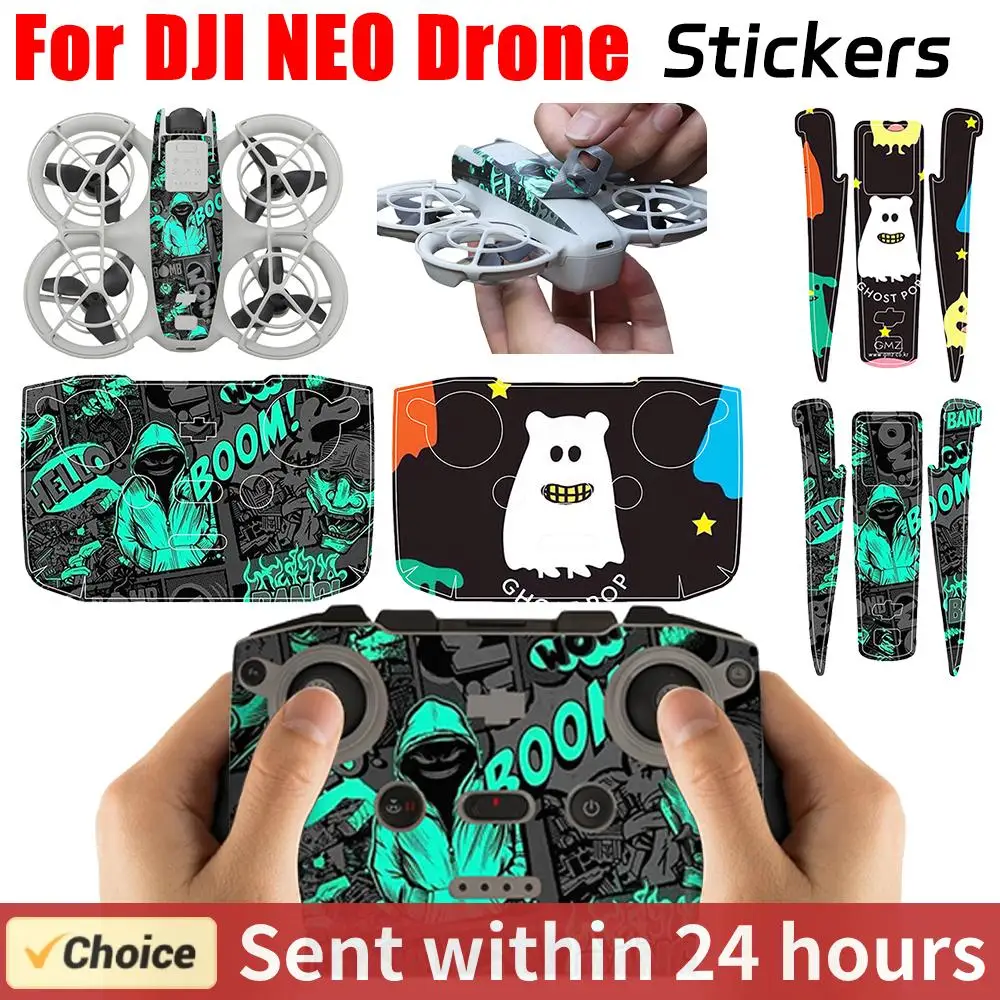 Colorful Decorative Sticker Combo For DJI NEO Drone PVC Protective Film Anti-scratch Cool Skin For DJI RC N3 Cover Accessoriess