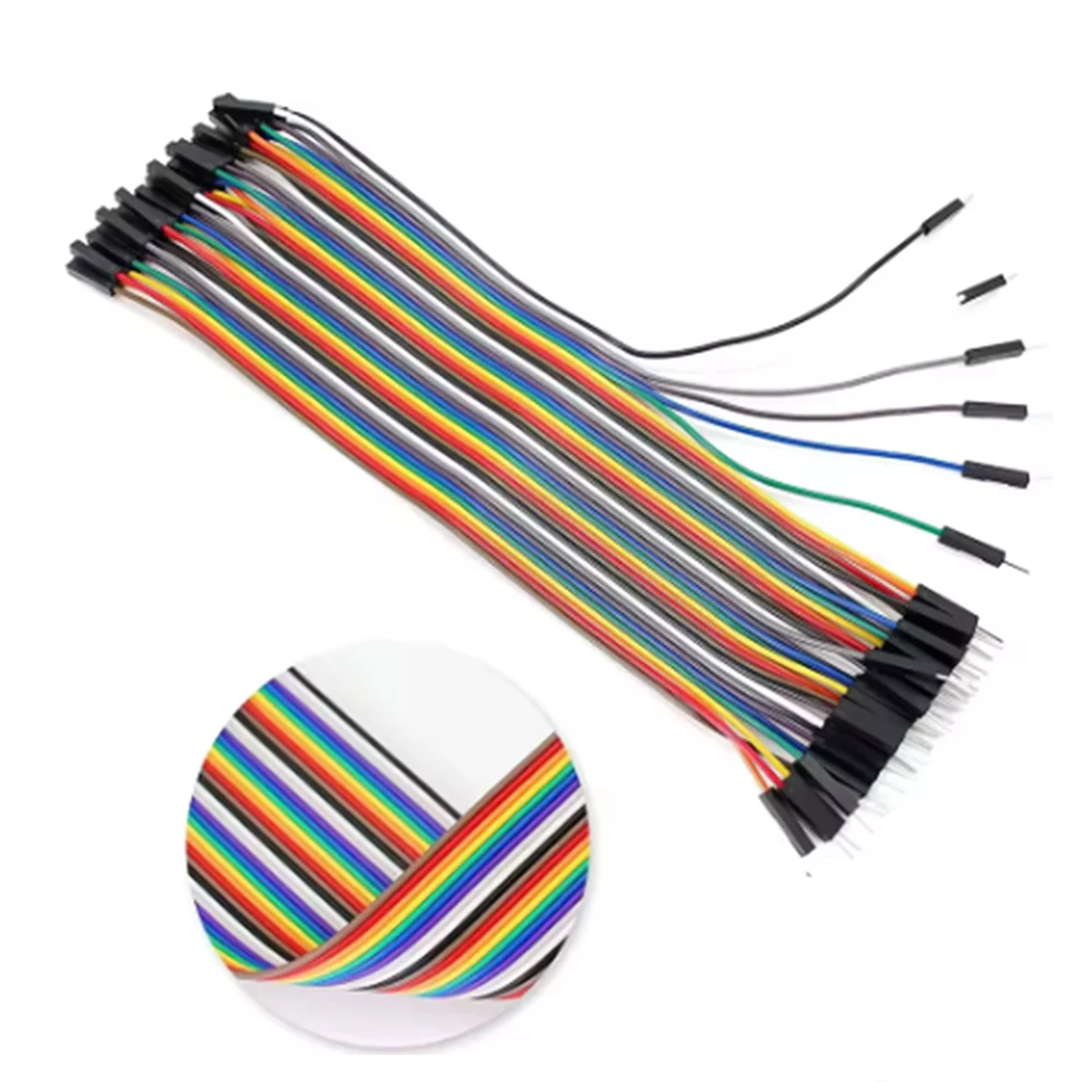 Versatile 40-Pin Jumper Wire Set - Multisize Male & Female Connectors for DIY Electronics Projects