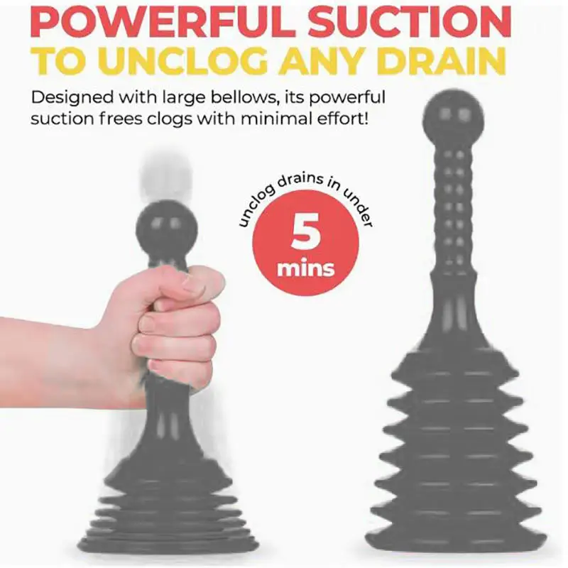 Toilet Plungers Press Pipeline Dredge Suction Cup Cleaning Sink Drain Pipe Tool Sink Pipe Strong Dredger Tools Accessories