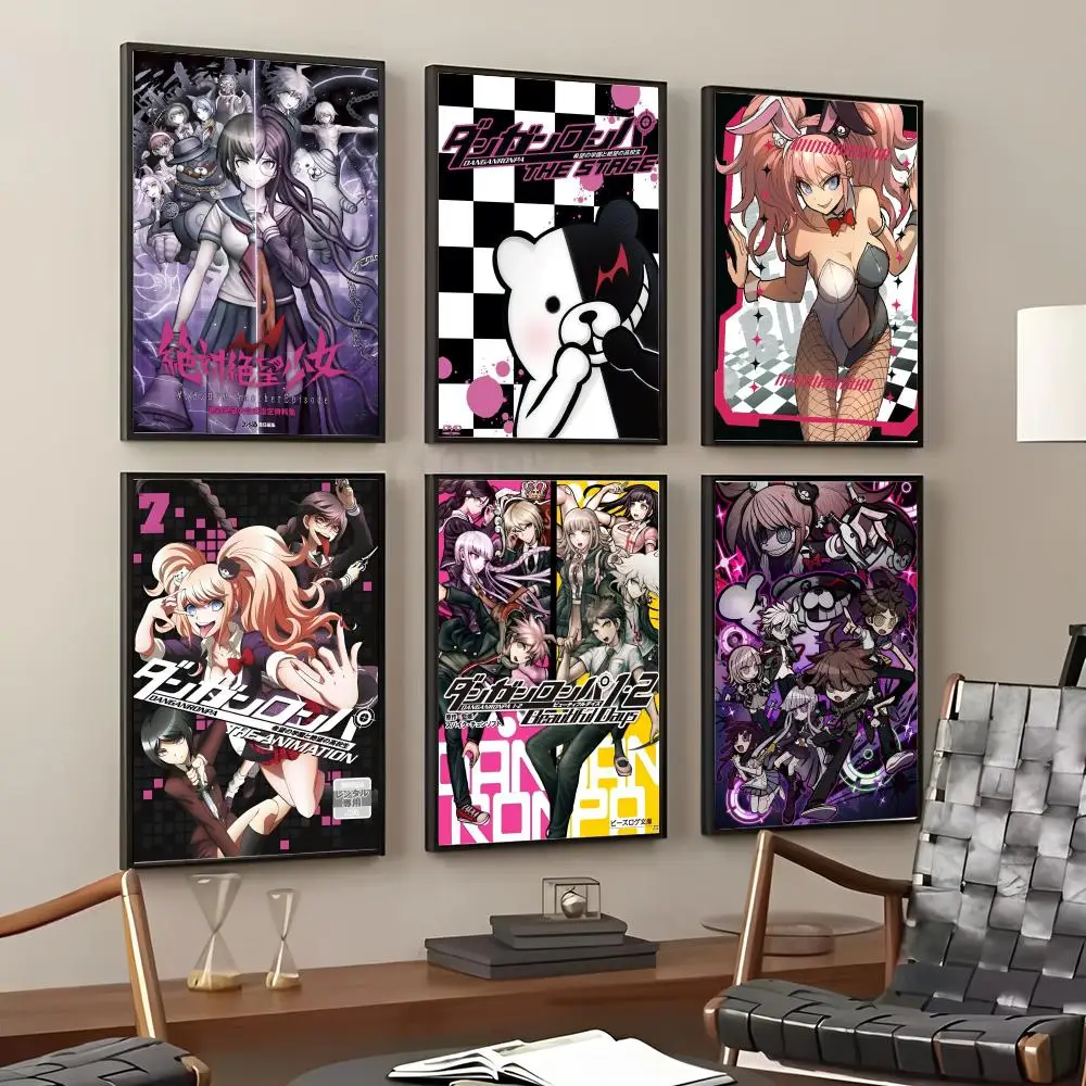D-DanganRonpa 그림 서예 코튼 캔버스 벽 아트 포스터 HD 인쇄 현대 홈 장식 그림