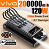 VIVO 200000mAh Solar Power Bank 3C Certification 4-in-1 Ultra Capacity LED Light Outdoor Charger Fast Charging External Battery