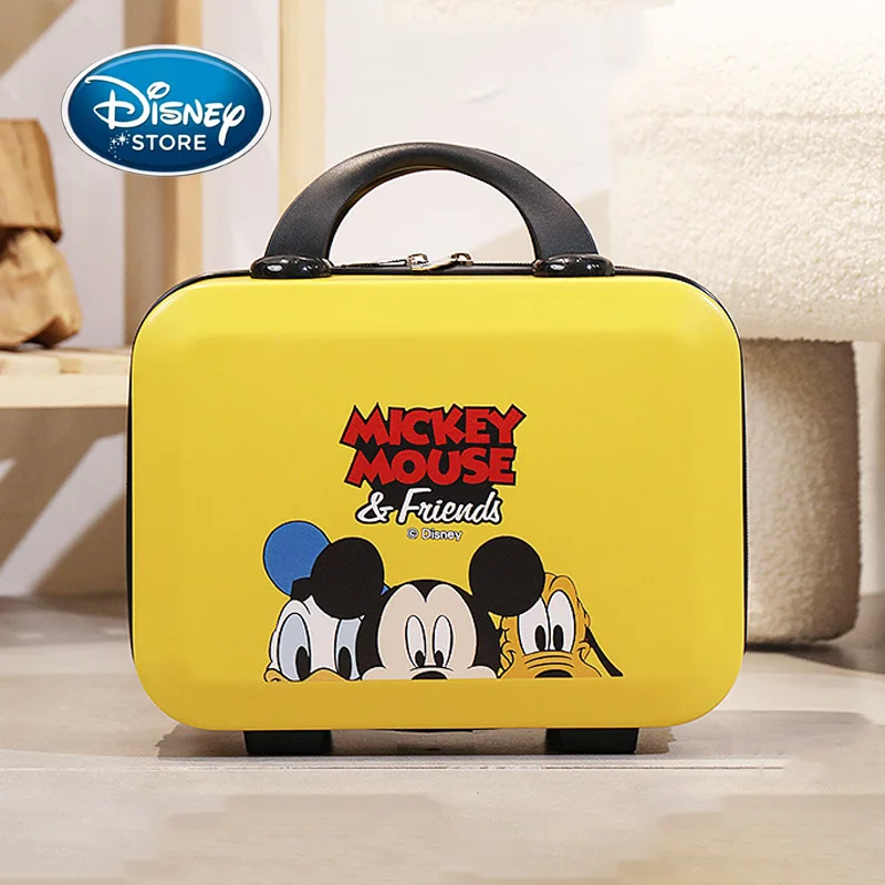 disney-mini-mala-para-mulheres-bagagem-elegante-para-viagens-mala-robusta-caixa-de-maquiagem-segura-desenho-animado-impresso-mickey-e-amigos-14-polegadas