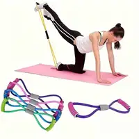 8-Shaped Elastic Band, Foam Handle Design, Suitable For Beginners To Stretch The Abdomen, Waist, Arms, Legs, Yoga, Pilates Fitness Training (3 Colors To Choose 1) - Image 3