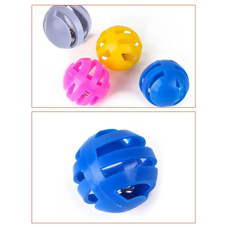 Pack De 6 Pelotas Con Cascabel Para Gatos - Pequeñas, De Plástico, Colores Brillantes - Juguete Interactivo Para Mascotas