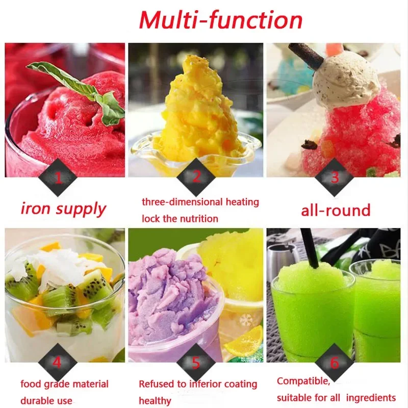 Full Stainless Steel Fried Ice Cream Roll Machine Ice Pan Fry Flat Cream Maker Yoghourt Fried Ice Cream Machine 1pc 6