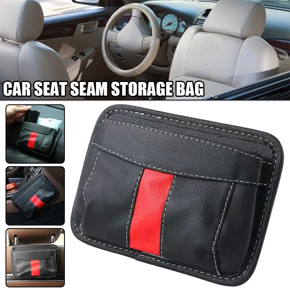 

Car Organizers Pocket Bags Adhesive Storage Box Collecting Bag For Cards Phone Sticky Pouch Interior Accessories R5h4