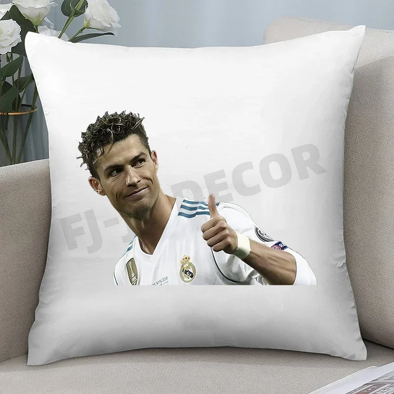 Cool Cushion Cover 45X45 CR7 Cristiano Ronaldo Pillows Sofa Cushions Home Fall Decor Pillowcase Boys Kids Gift Soccer Super Star 3