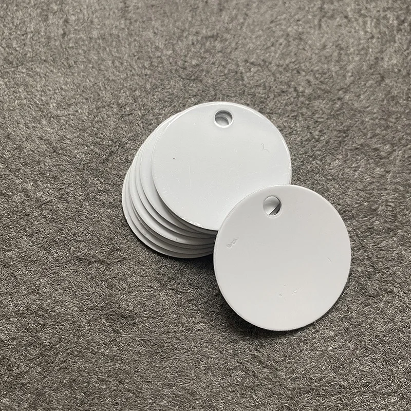 30mm Aluminum Round Shape Pet Tag DIY Sublimation Blank Dog Cat Name Tags Plate Pendant Accessories Both Sides White