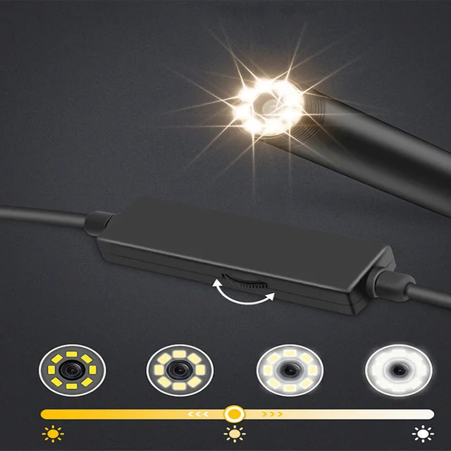 Endoscopio Usb Telecamera Ispezione Flessibile Sonda 2 Metri - La - Foto 13