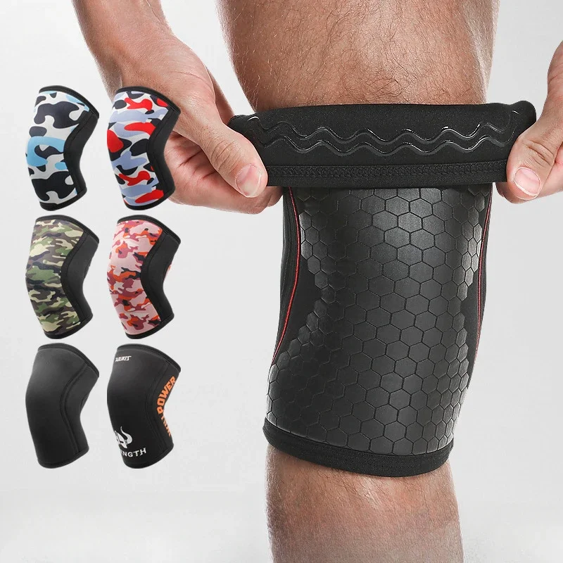 Knee Support Sleeve 1PCS 7mm Neoprene for Weightlifting Squats Crossfit Training
