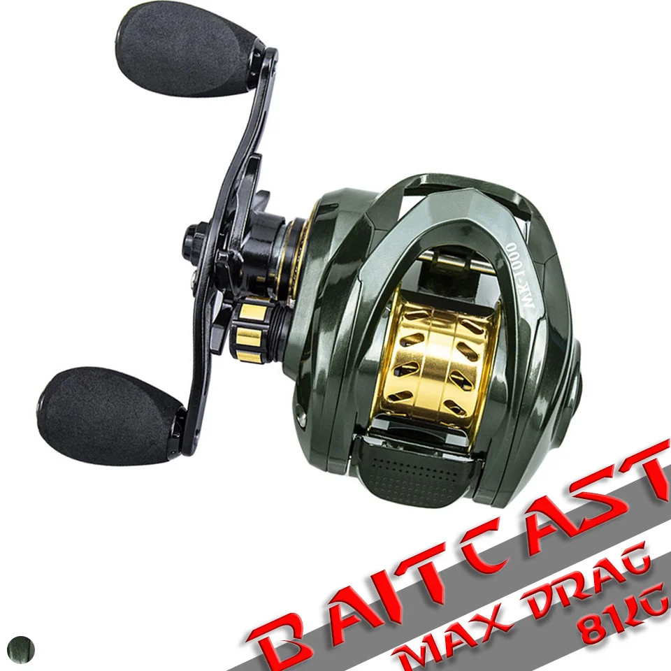 

High Quality Metal Fishing Reels Max Drag 8KG 6.3:1 Gear Ratio Baitcasting Reel Sea Rod Accessories Spare Casting Spool Grip