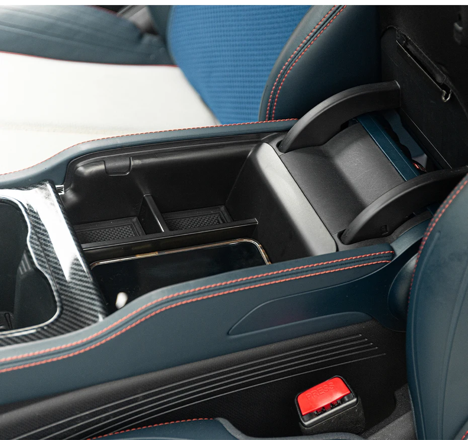 Upgraded Center Console Storage Box Thickened For BYD Atto 3 Yuan Plus 2022 2023 Armrest Box Storage ABS Tray Atto3 Accessories