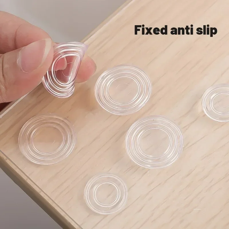 Tea Table Glass Silicone Gasket Anti-skid Rubber Pad Glass Gasket Transparent Table Sucker Accessories Furniture Safety 10/50PCS