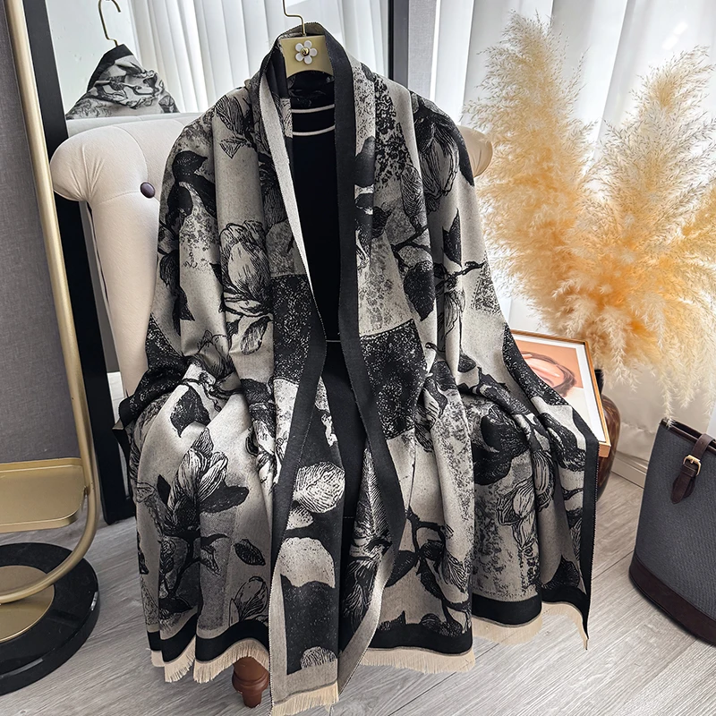 Soft Imitation Cashmere Pashmina Shawl Scarf for Women