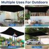 1PC, UV-Blocking Waterproof Shade Sail, Portable Easy Fasten Sun Canopy For Outdoor Patio, Yard, Car Port, Pool Decoration 3