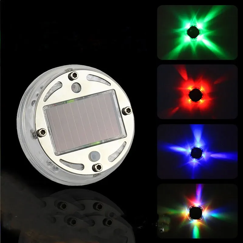 1pcs Car Solar Hub Light LED Colorful Wheel Light Tire Car Decorative Tyre Valve Cap Lamp