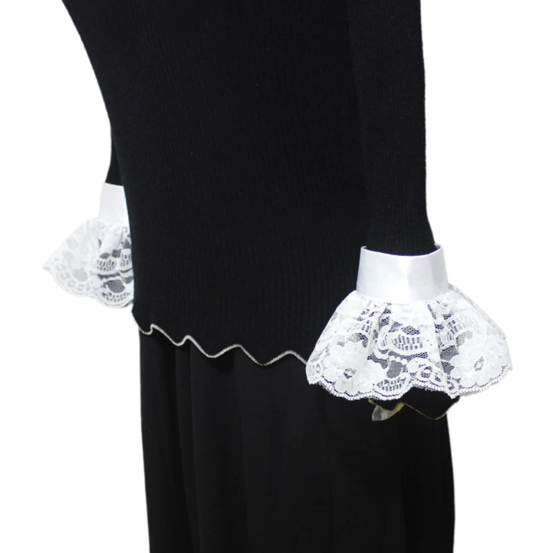Wrist Cuffs Victorian Detachable Jabots Collar Ruffled Yarn Jabots Neck Collar Adults Stage Party Victorian Ornaments fake collar detachable collar shawl