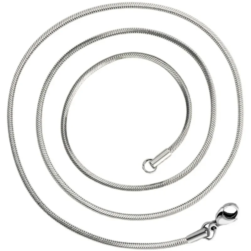 1Pcs Punk Hip-hop Snake Link Chain 925 Sterling Silver Necklace for Men Women Jewelry Gifts